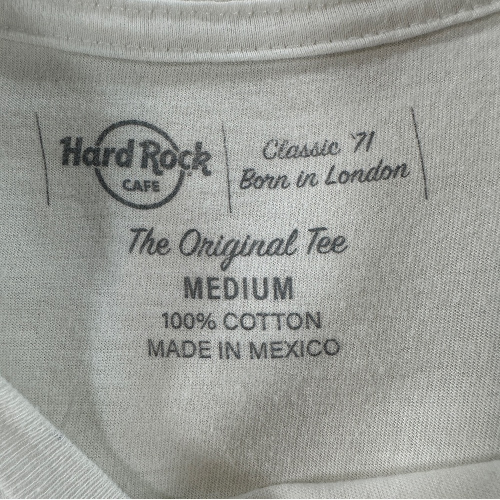 Hard Rock Cafe Logo Niagara Falls White Tee The Original Tee Sz M 100% Cotton - Picture 6 of 6